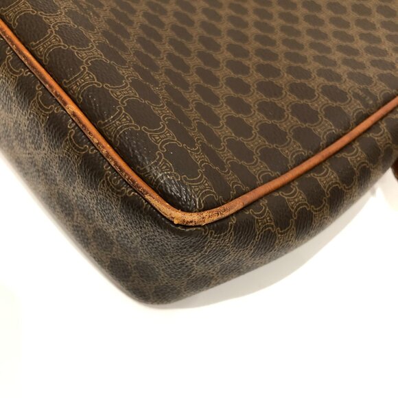 Celine Brown Macadam Bag Sku#85473 (one corner minor crack, rubbing) - Picture 8 of 16